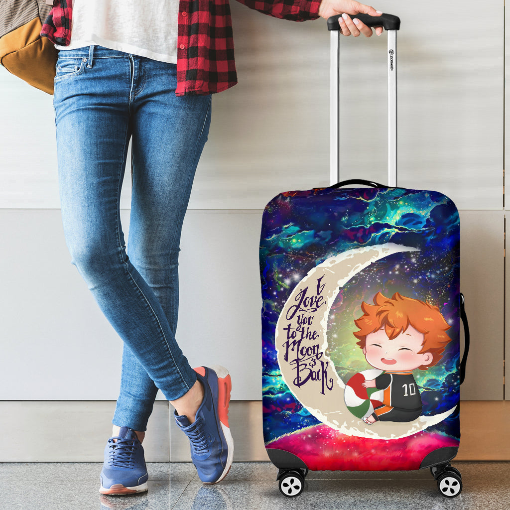 Cute Hinata Haikyuu Love You To The Moon Galaxy Luggage Cover Suitcase Protector Nearkii