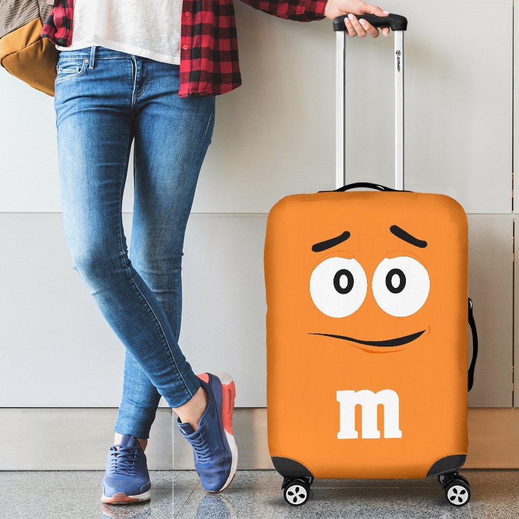 M&M Chocolate Orange Luggage Cover Suitcase Protector Nearkii