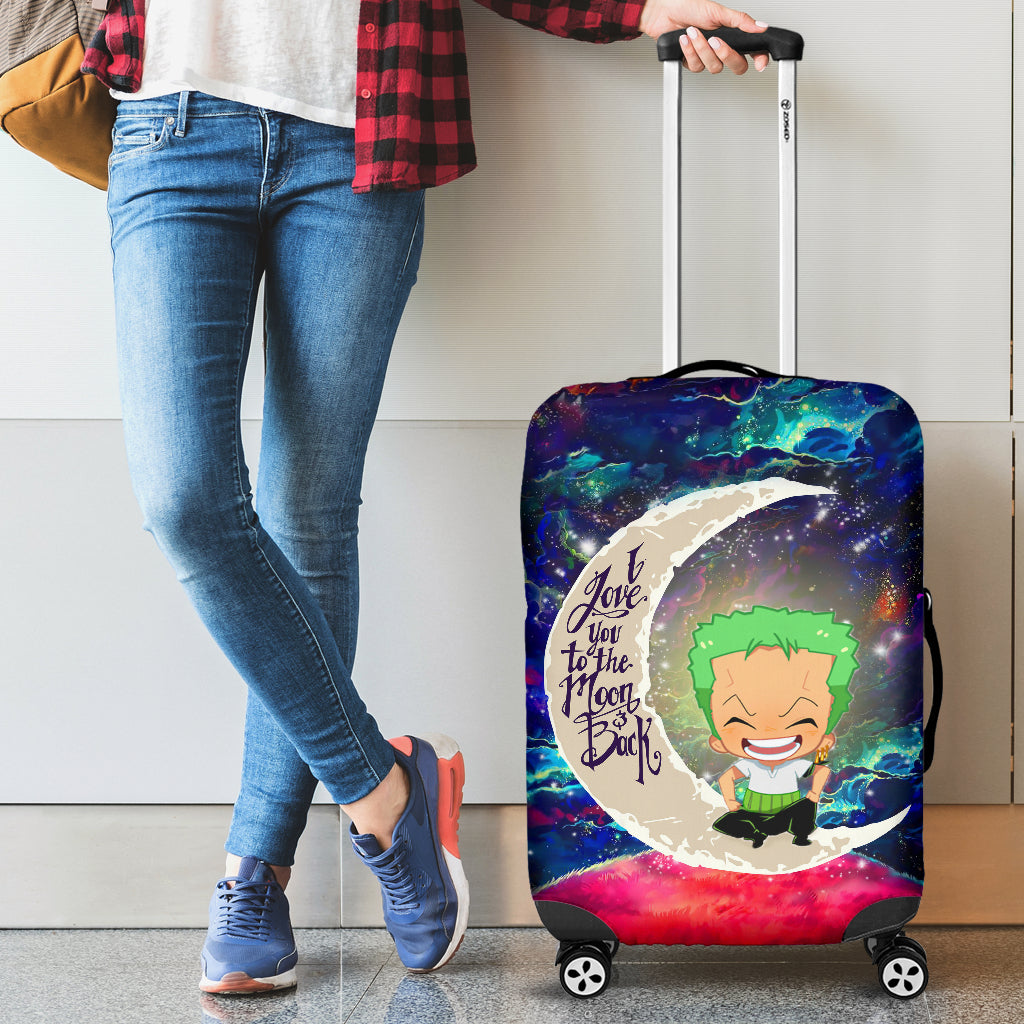 Zoro One Piece Love You To The Moon Galaxy Luggage Cover Suitcase Protector Nearkii