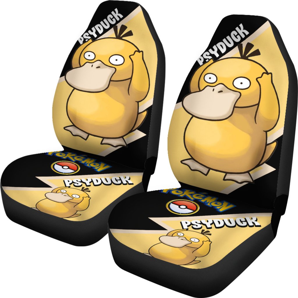 Psyduck Car Seat Covers Custom Anime Pokemon Car Accessories Nearkii