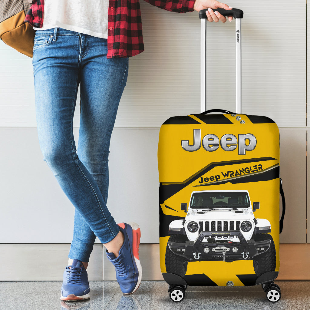 White Yellow Jeep Luggage Cover Suitcase Protector Nearkii