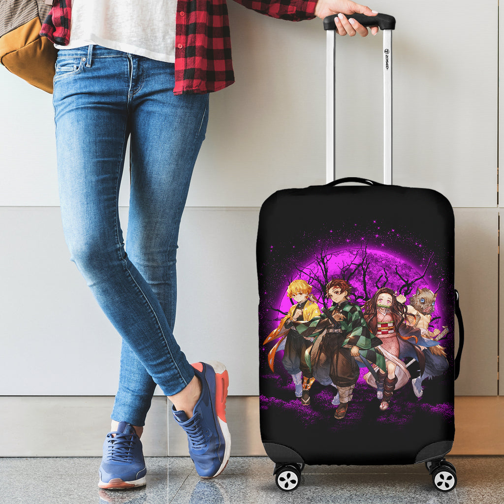 Demon Slayer Team Pink Moonlight Luggage Cover Suitcase Protector Nearkii