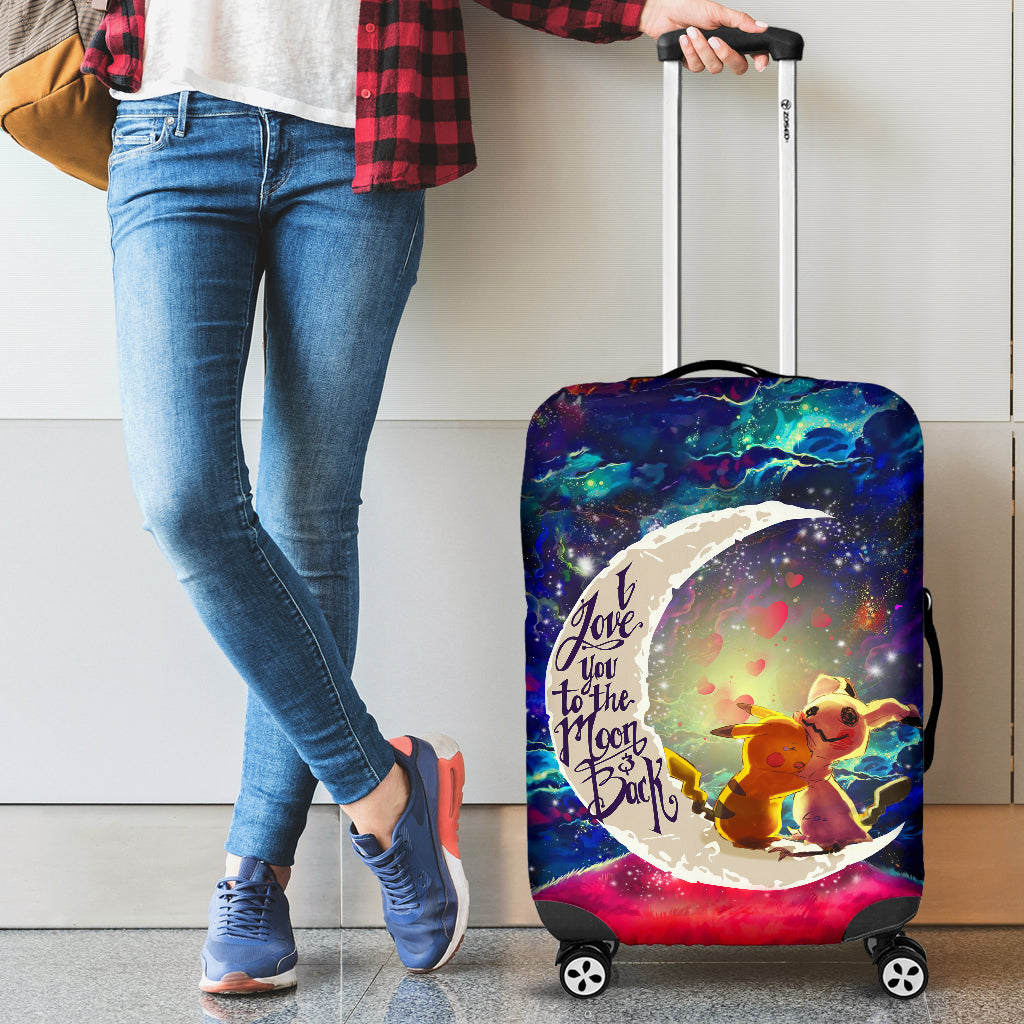 Pikachu Horro 1 Love You To The Moon Galaxy Luggage Cover Suitcase Protector Nearkii