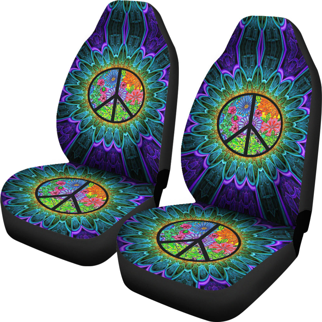 front_2_bb7729c6-46ca-4d7d-bd79-3eb112ef5edb Hippie Rainbow Colorful Premium Custom Car Seat Covers Decor Protectors Nearkii