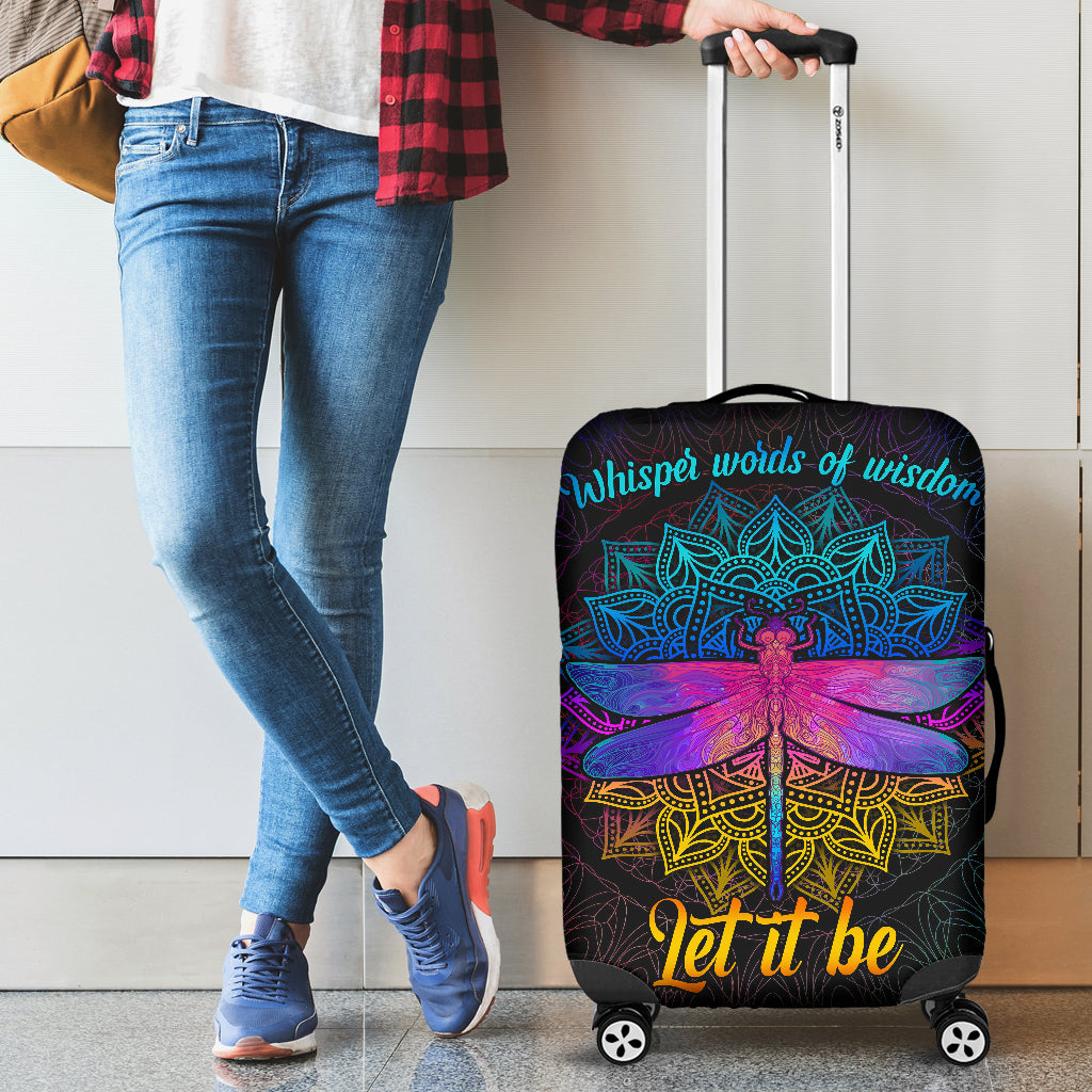 Dragonfly Mandala Let It Be Luggage Cover Suitcase Protector Nearkii