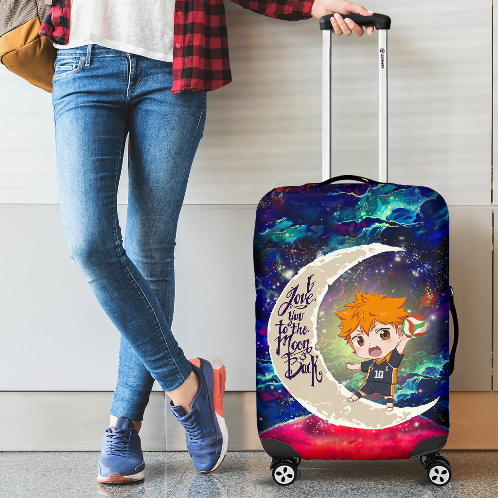 Hinata haikyuu Love You To The Moon Galaxy Luggage Cover Suitcase Protector Nearkii