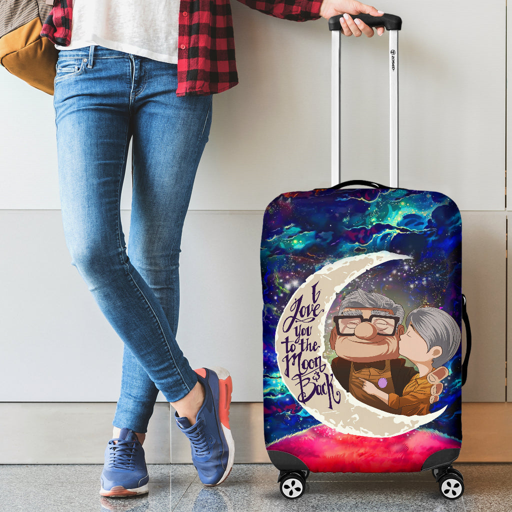 Up Couple Love You To The Moon Galaxy Luggage Cover Suitcase Protector Nearkii