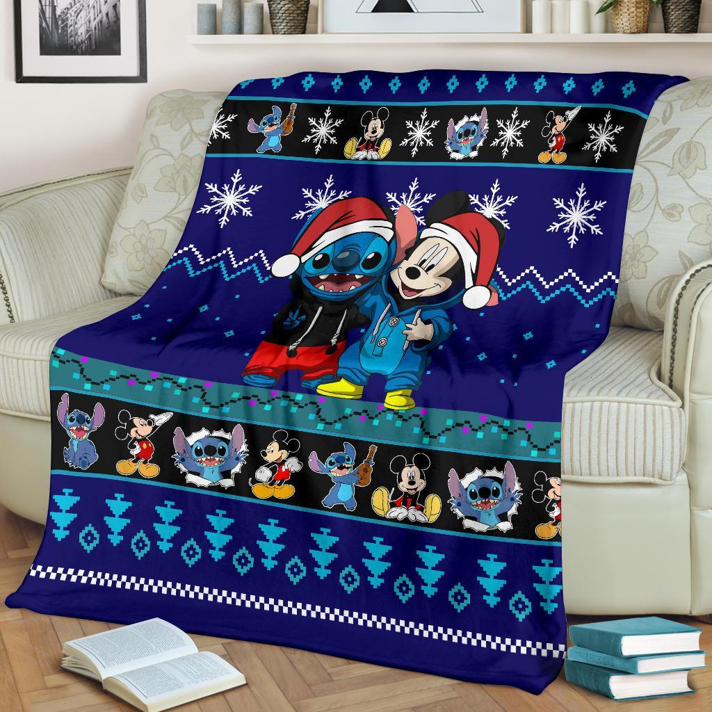 Stitch Mice Christmas Blanket Amazing Gift Idea Nearkii