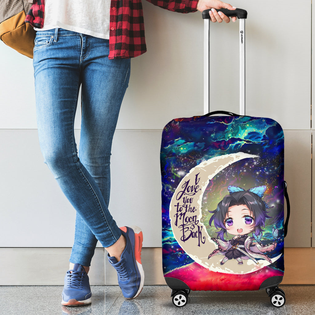 Shinobu Demon Slayer Love You To The Moon Galaxy Luggage Cover Suitcase Protector Nearkii