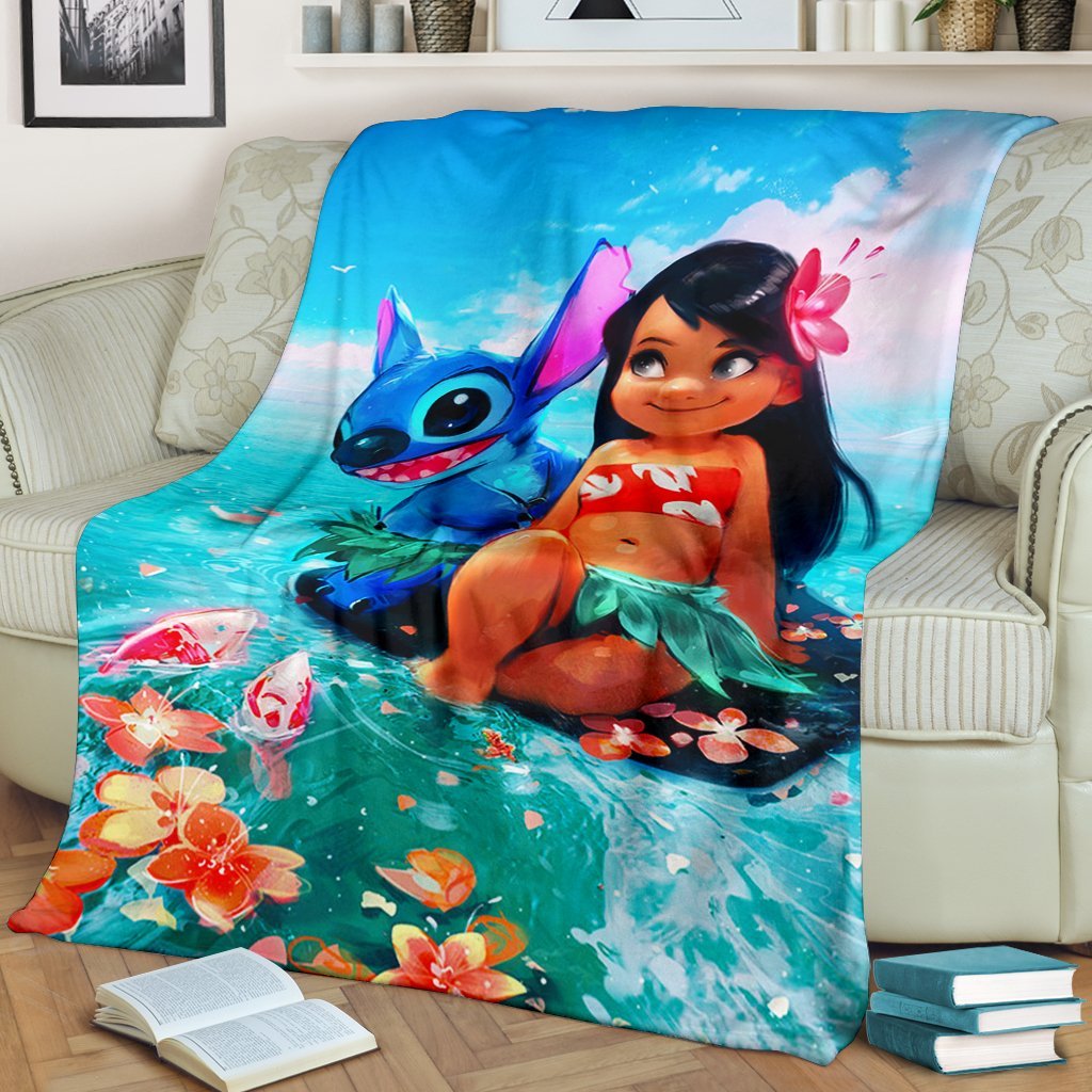 Lilo And Stitch Premium Blanket Nearkii