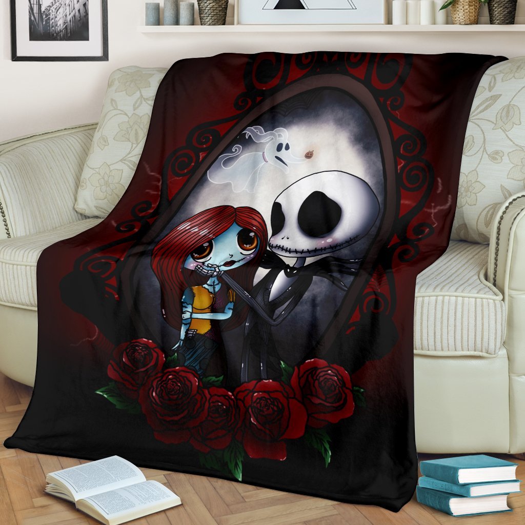 Cute Jack Skellington And Sally Premium Blanket Nearkii