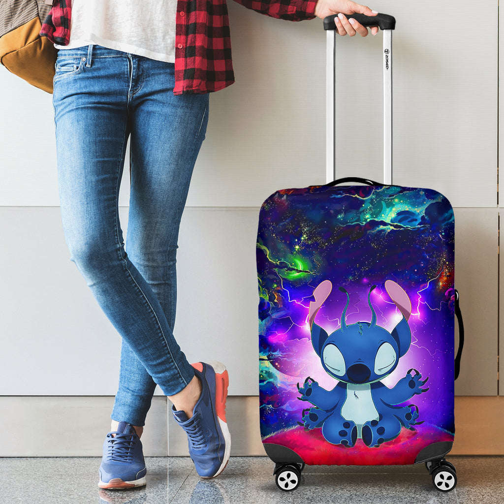 Stitch Yoga Love You To The Moon Galaxy Luggage Cover Suitcase Protector Nearkii