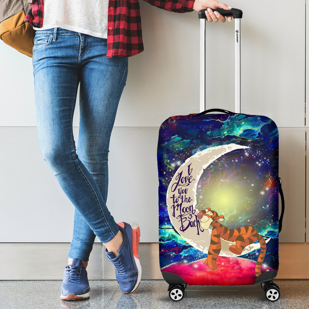 Tiger Winnie The Pooh Love You To The Moon Galaxy Luggage Cover Suitcase Protector Nearkii