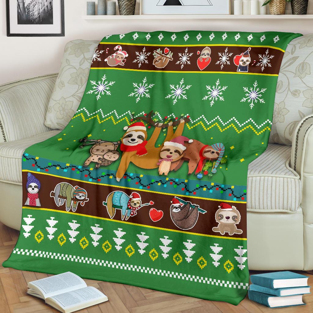 Sloth Christmas Blanket Amazing Gift Idea Nearkii