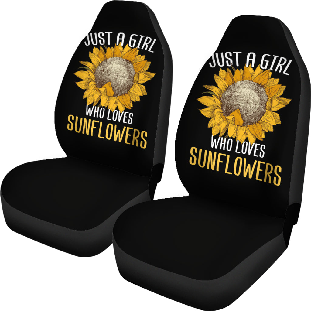 Best Sunflowers Just A Girl Who Loves Sunflowers Premium Custom Car Seat Covers Decor Protector Nearkii