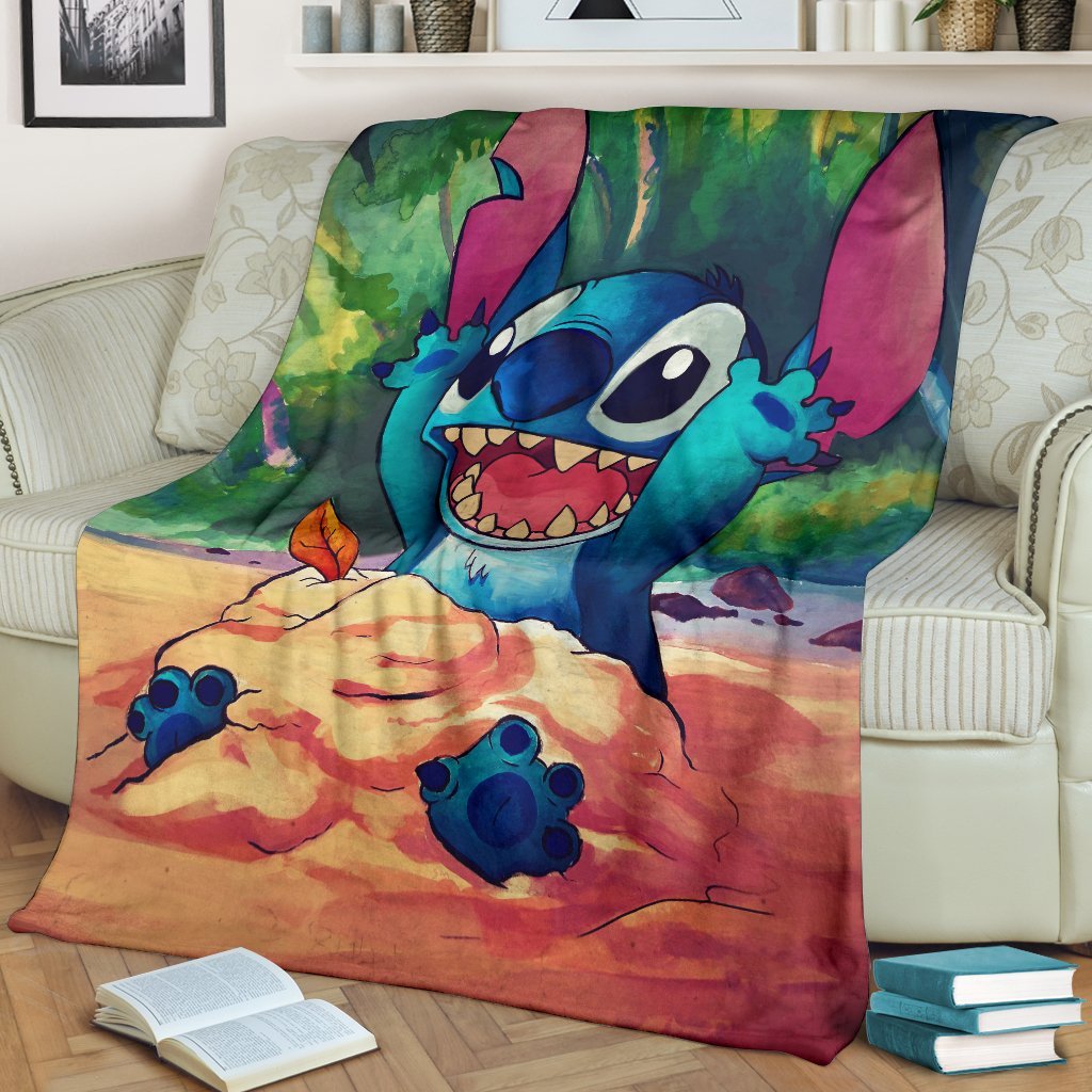 Stitch Happy Premium Blanket Nearkii