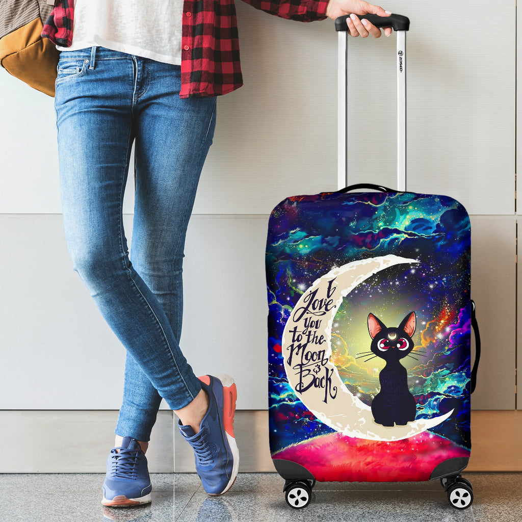 Sailor Moon Cat Love You To The Moon Galaxy Luggage Cover Suitcase Protector Nearkii