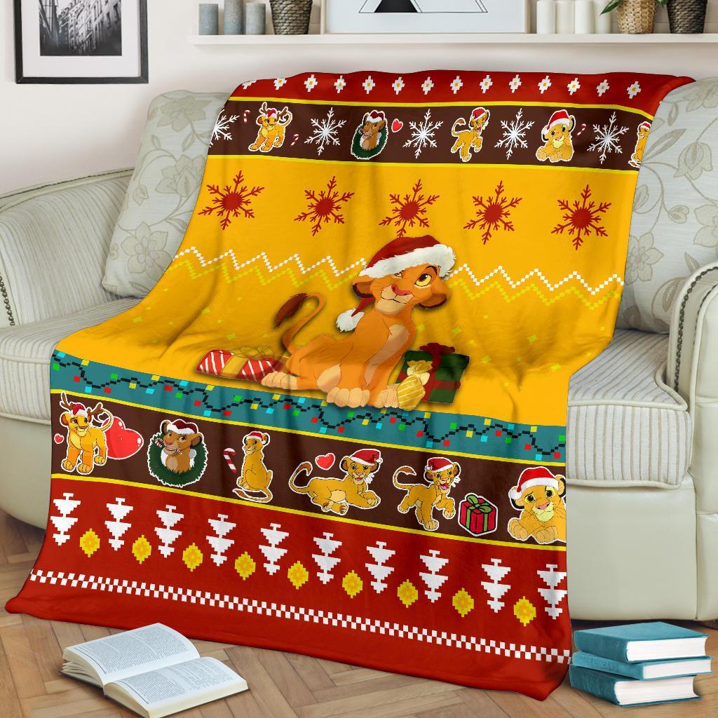 Lion King Red Yellow Christmas Blanket Amazing Gift Idea Nearkii