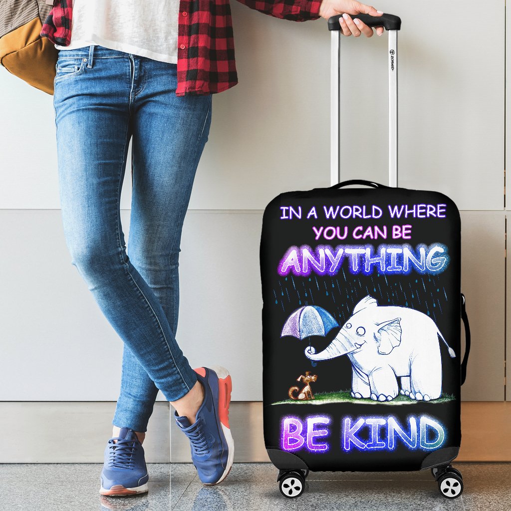 Elephant Be Kind Travel Luggage Cover Suitcase Protector Nearkii