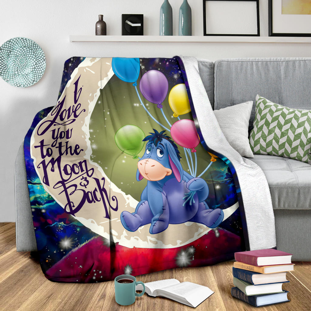 Eeyore Winnie The Pooh Love You To The Moon Galaxy Premium Blanket Nearkii