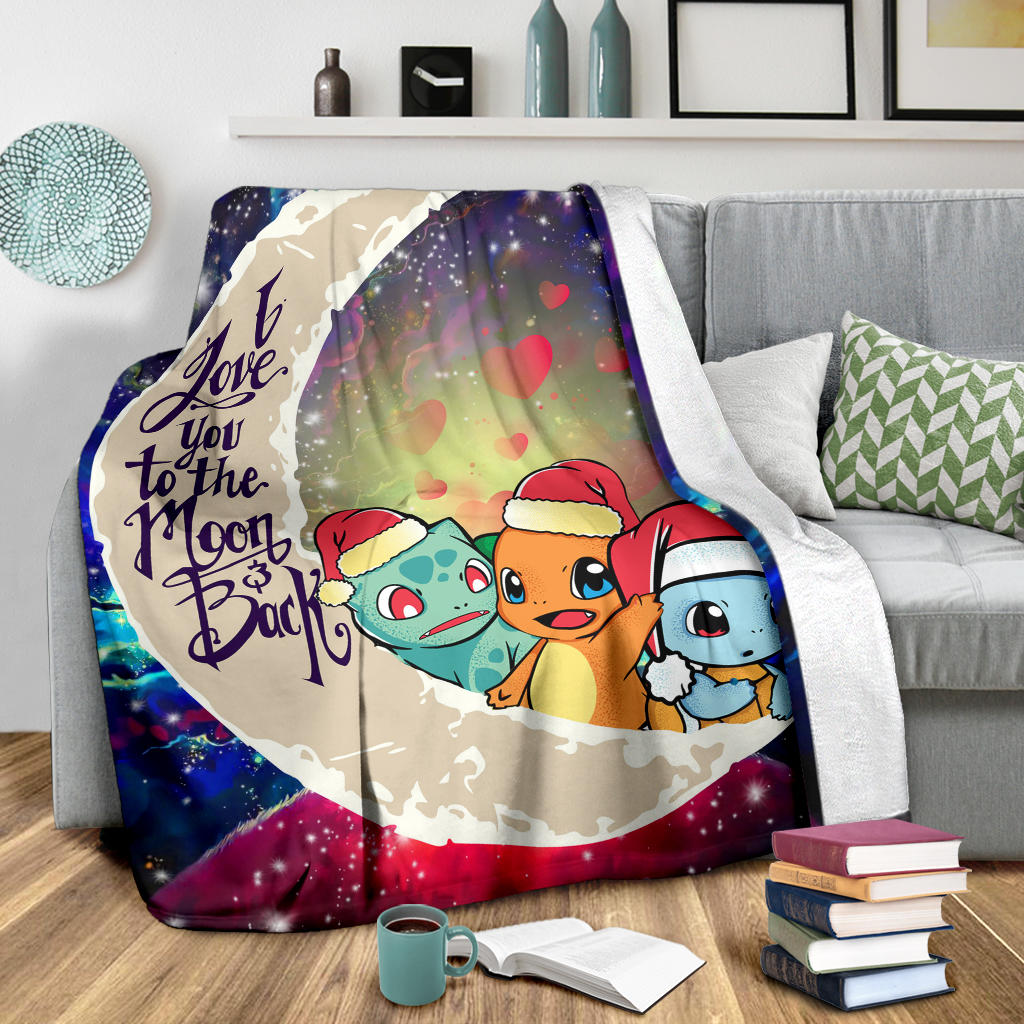 Pokemon Friends Gen 1 Love You To The Moon Galaxy Premium Blanket Nearkii