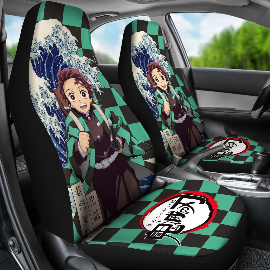 Tanjiro Demon Slayer Custom Anime Car Sear Covers Nearkii