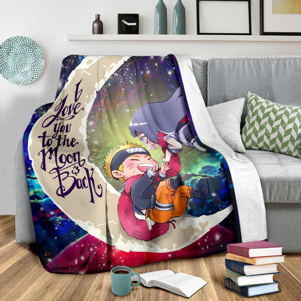 Naruto Couple Love You To The Moon Galaxy Premium Blanket Nearkii