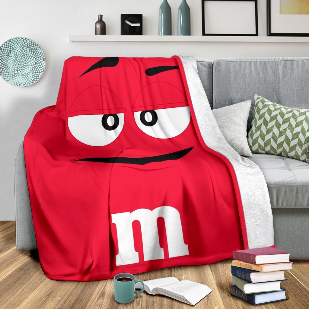 M&M Chocolate Red Premium Blanket Nearkii