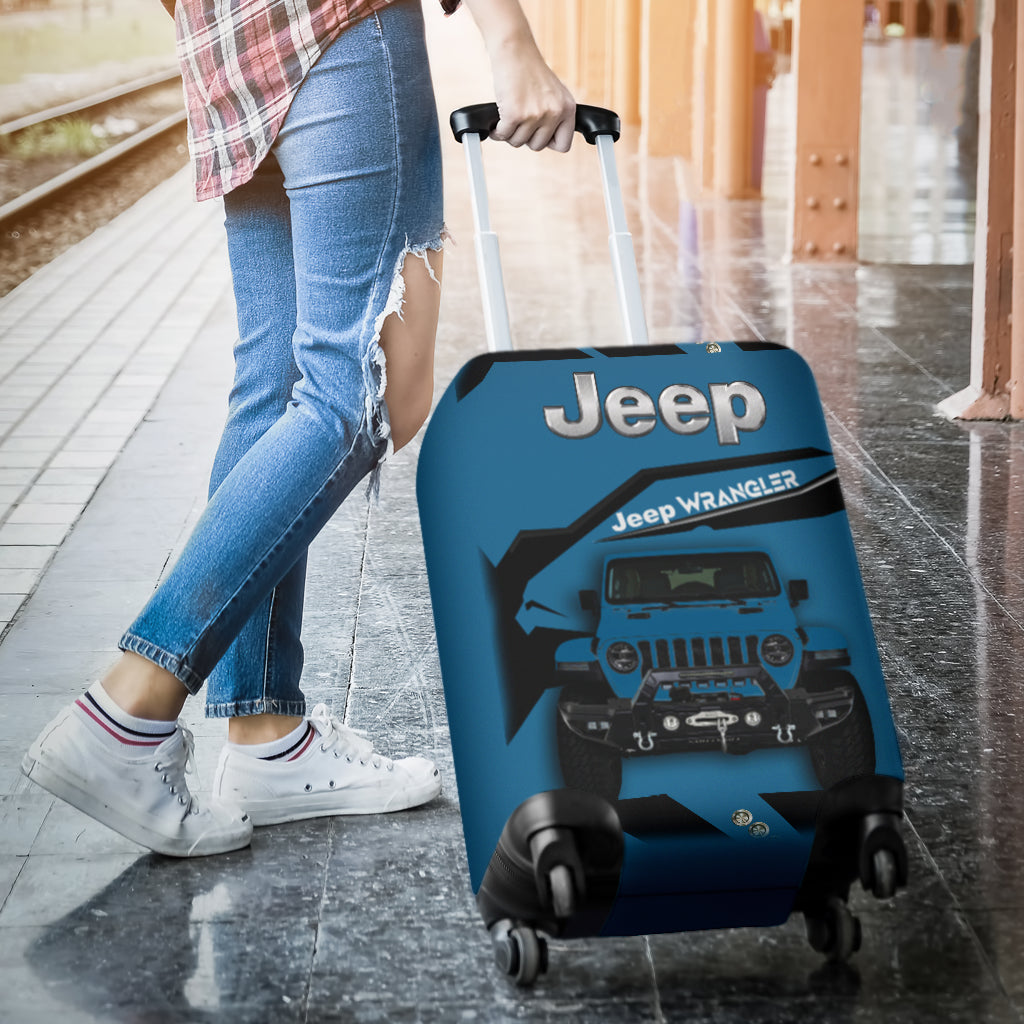 Blue Jeep Luggage Cover Suitcase Protector Nearkii