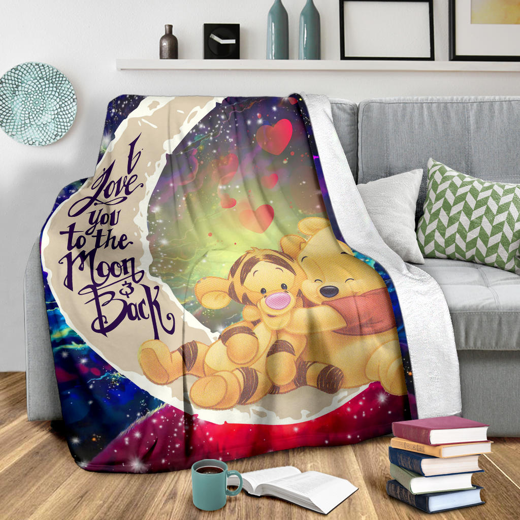 Winnie The Pooh Love You To The Moon Galaxy Premium Blanket Nearkii