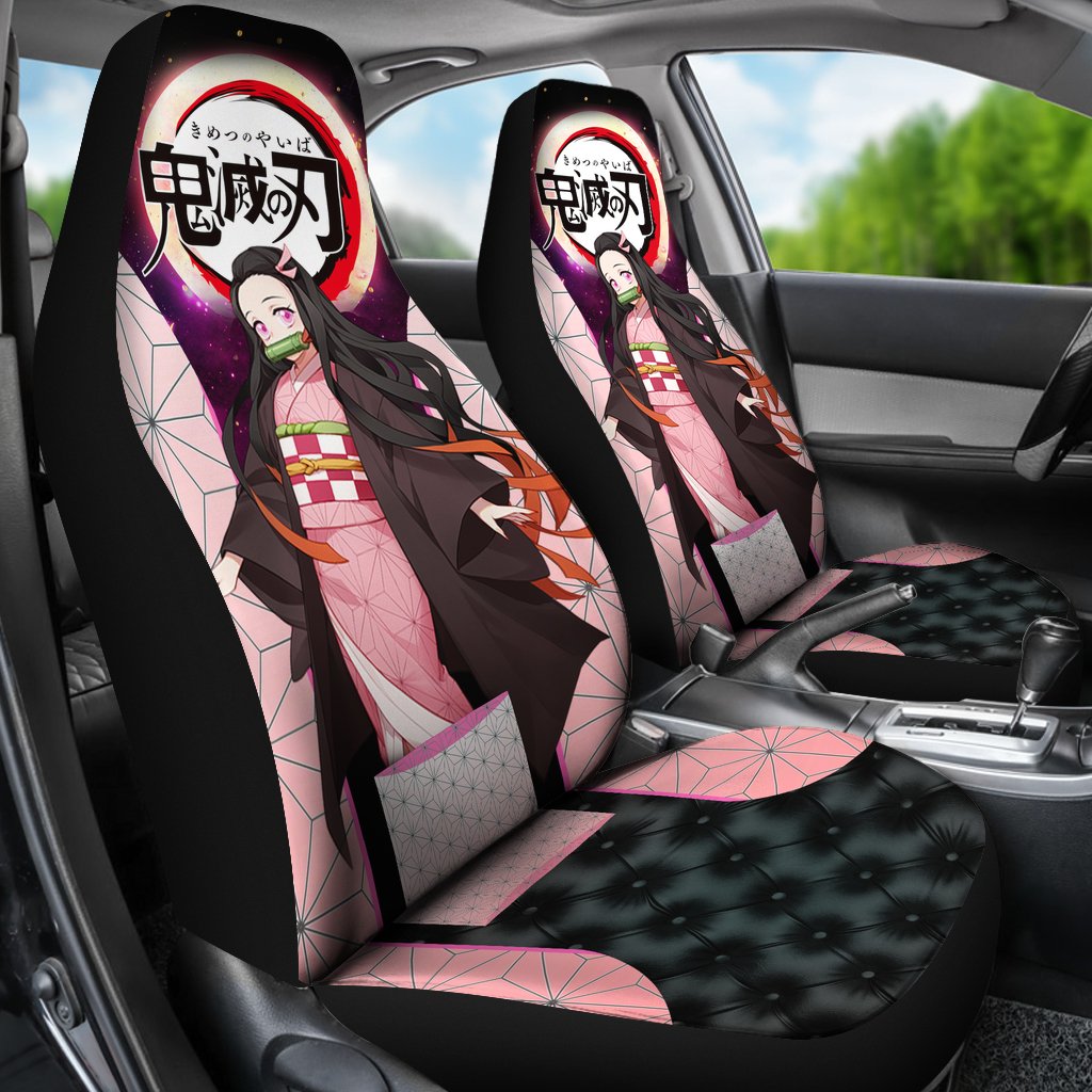 Nezuko Demon Slayer Anime Custom Car Premium Custom Car Seat Covers Decor Protectors Nearkii