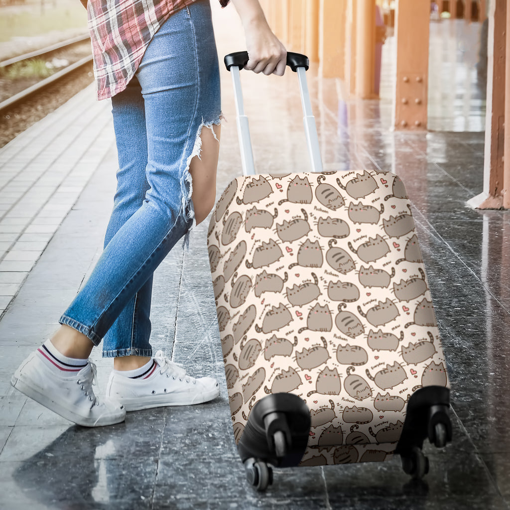 Pusheen Pattern Luggage Cover Suitcase Protector Nearkii