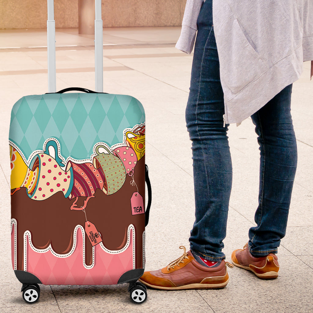 Teatime Cute Luggage Cover Suitcase Protector Nearkii