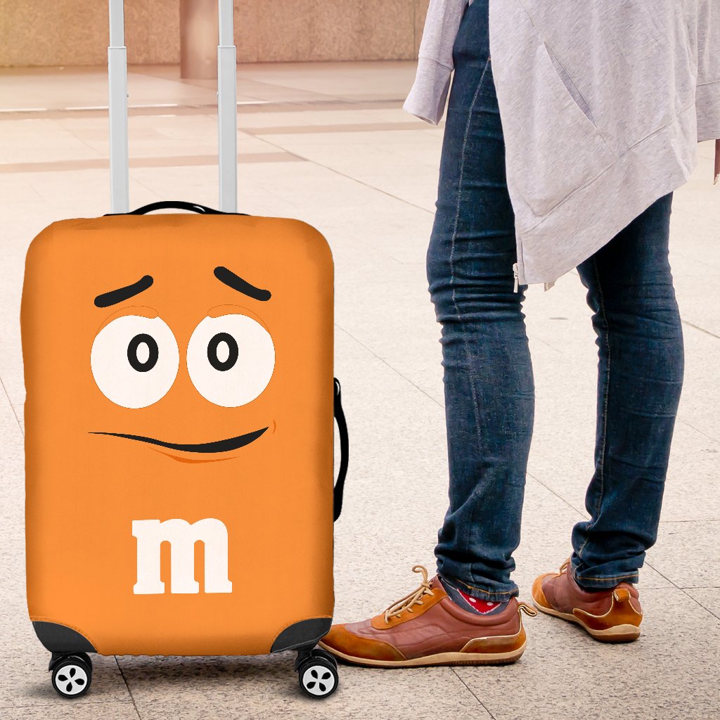 M&M Chocolate Orange Luggage Cover Suitcase Protector Nearkii