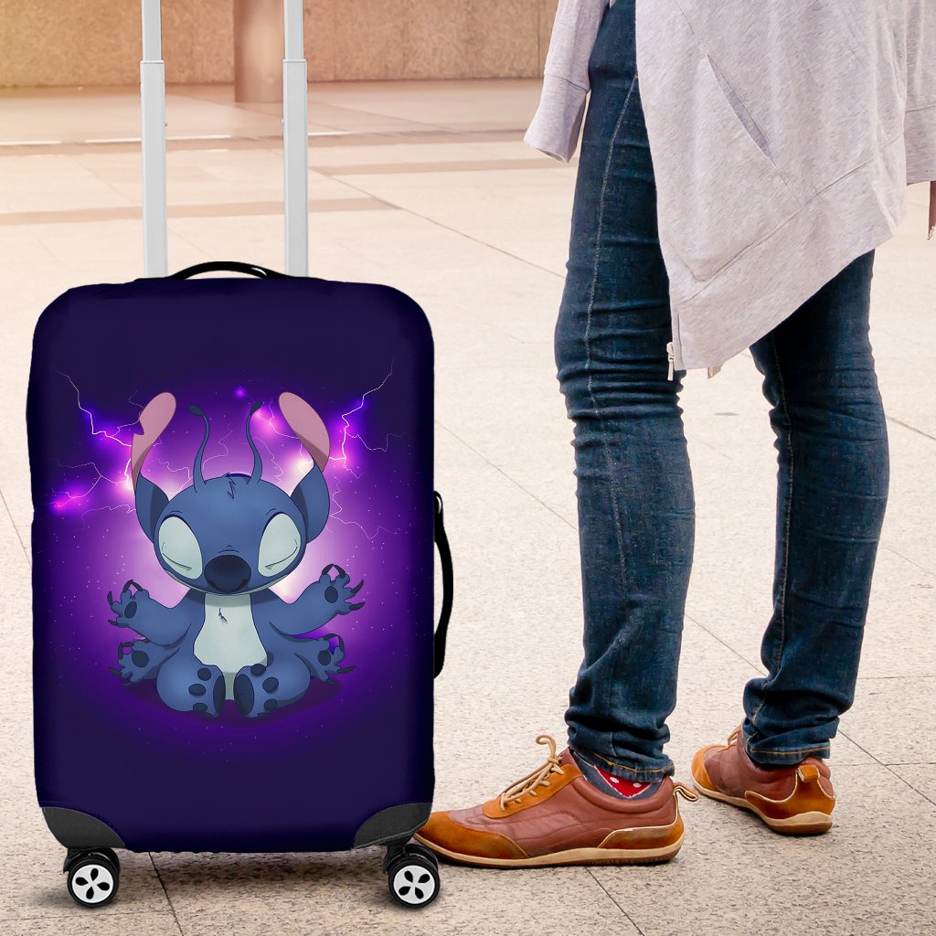 Stitch Do Yoga Funny Custom Premium Luggage Cover Suitcase Protector Nearkii