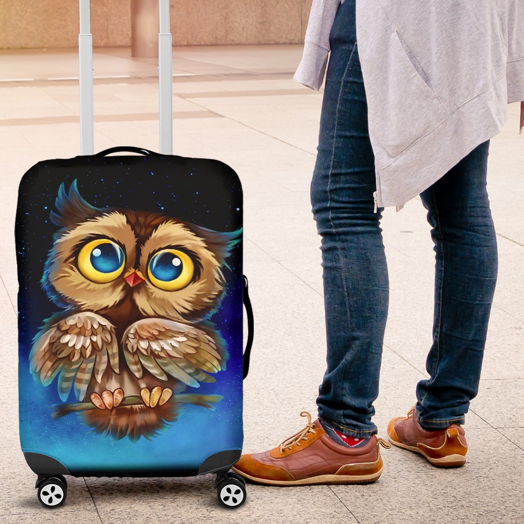 Owl Travel Luggage Cover Suitcase Protector 2 Nearkii