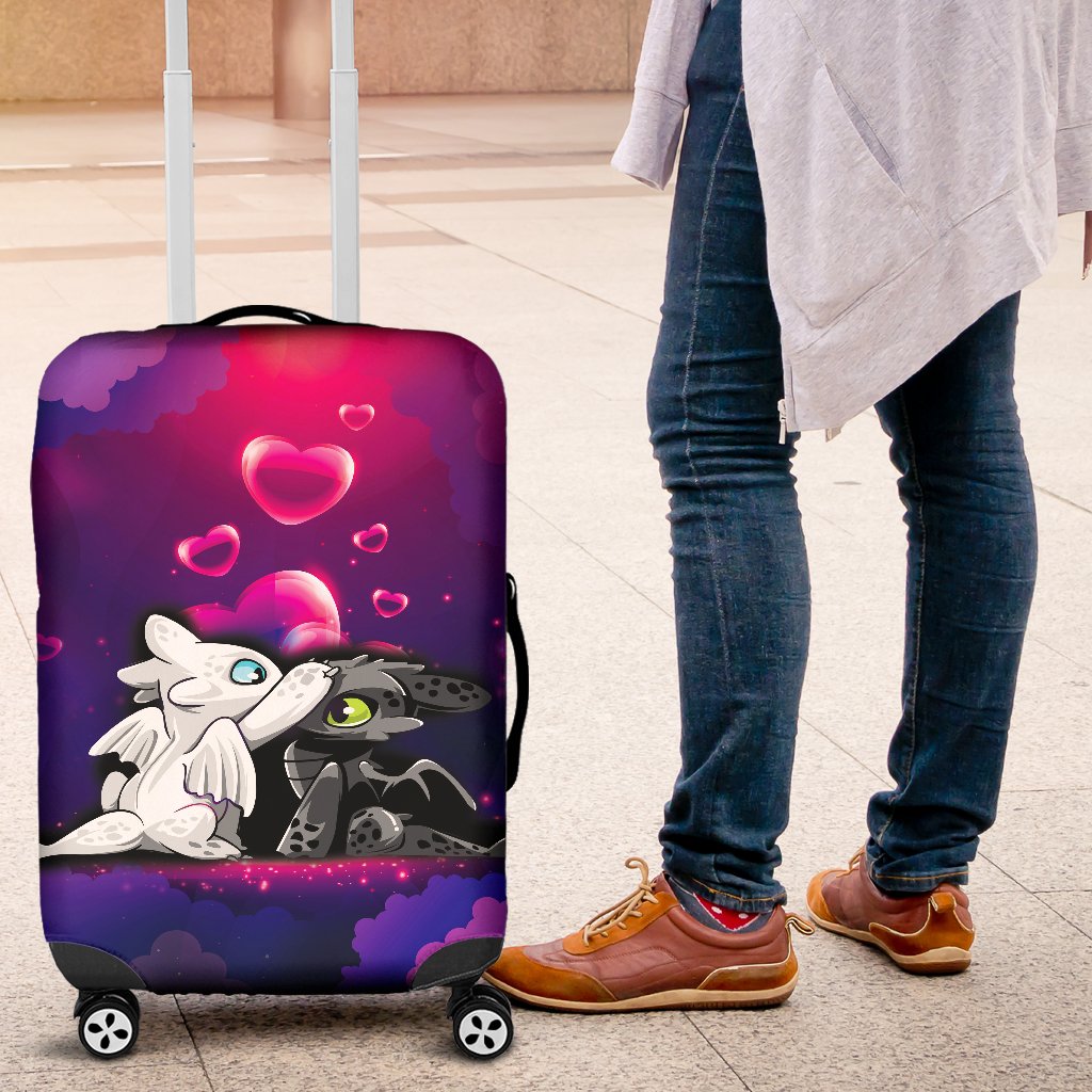 Night Fury Light Fury Love Luggage Cover Suitcase Protector Nearkii