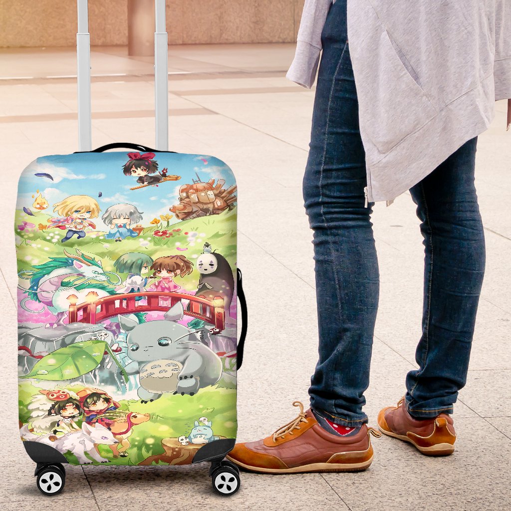 Chibi Ghibli Studio Luggage Cover Suitcase Protector Nearkii