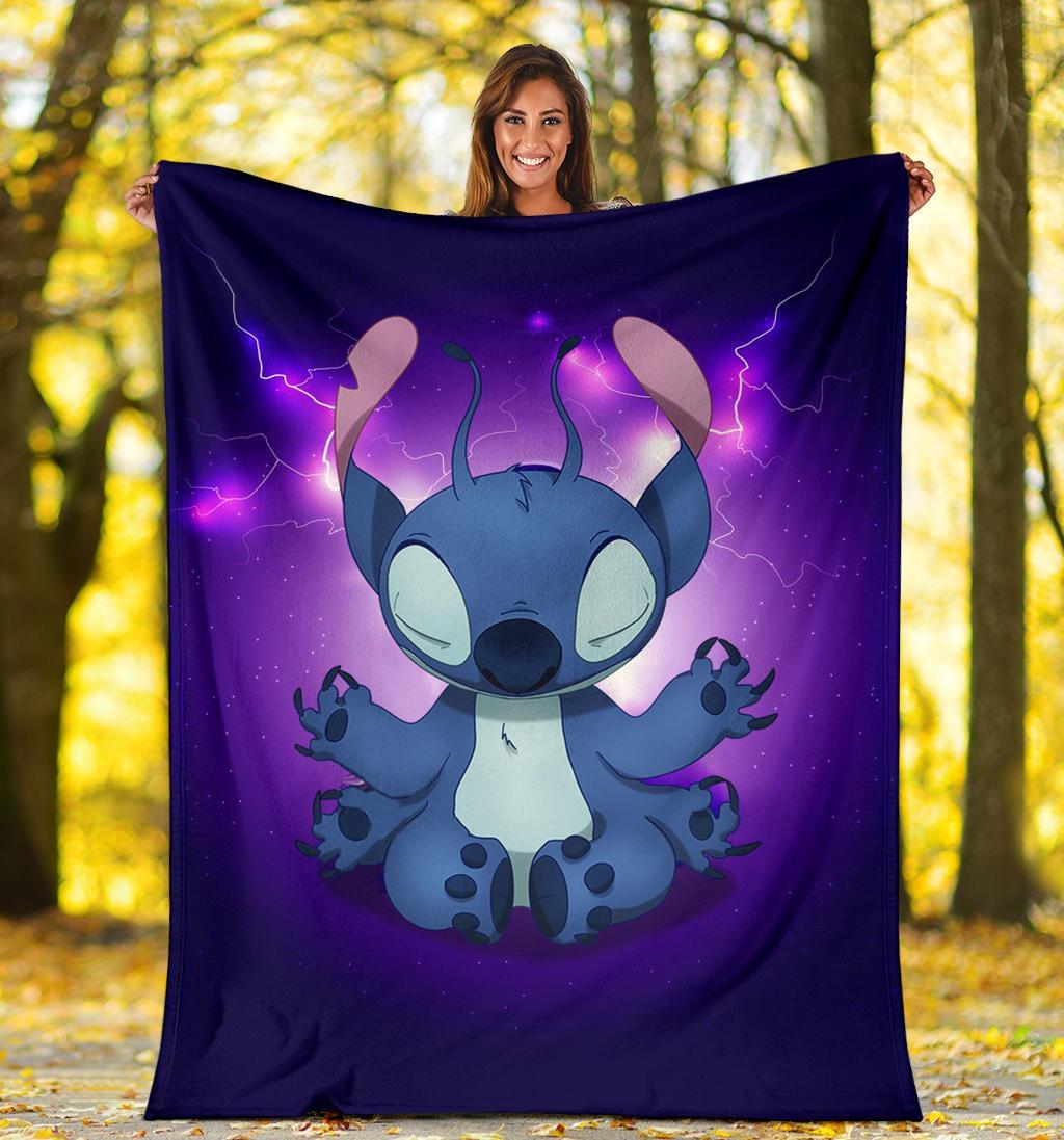 Stitch Do Yoga Funny Custom Premium Premium Blanket Nearkii