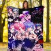 Ram And Rem Anime Girl Re Zero Premium Blanket Nearkii