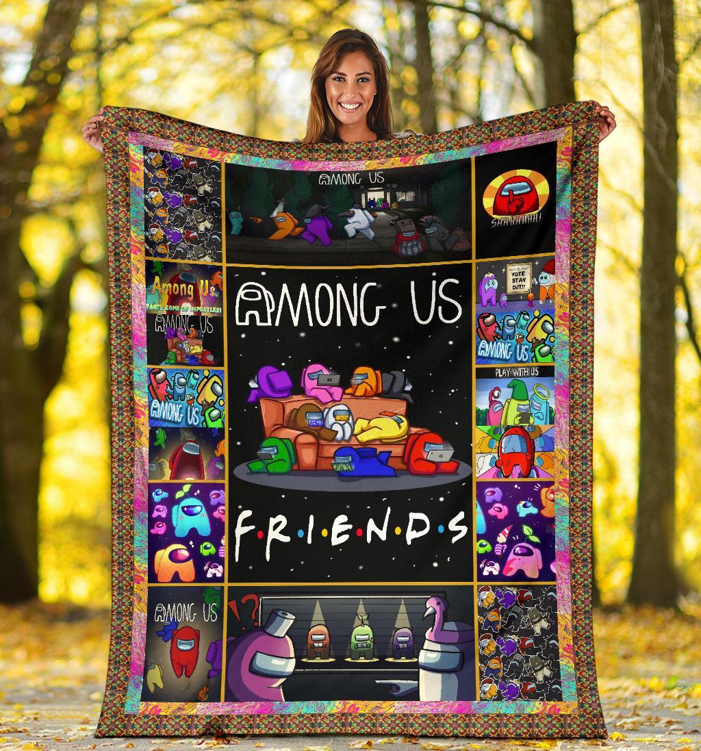 Among Us F.R.I.E.N.D.S Christmas Custom Blanket Home Decor Nearkii