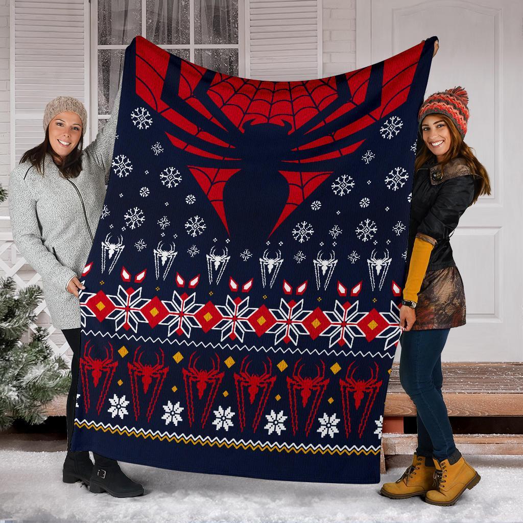 Spiderman Black Ugly Christmas Custom Blanket Home Decor Nearkii