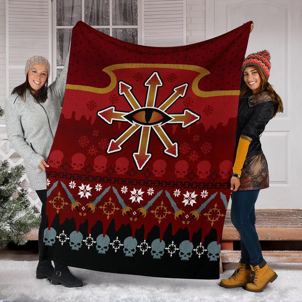 Scary Eye Ugly Christmas Custom Blanket Home Decor Nearkii