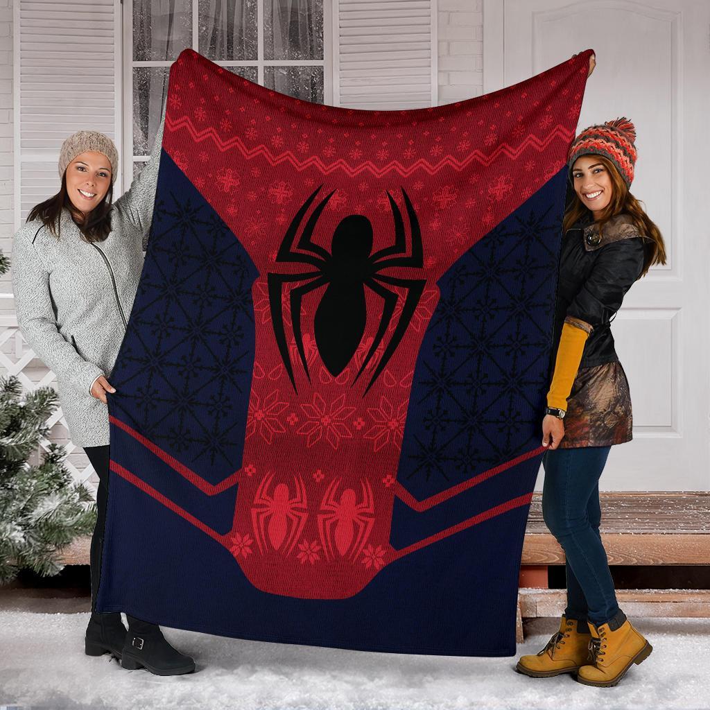 Spiderman Ugly Christmas Custom Blanket Home Decor Nearkii