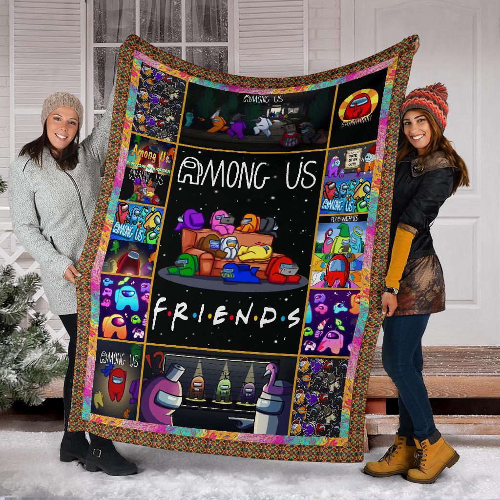 Among Us F.R.I.E.N.D.S Christmas Custom Blanket Home Decor Nearkii