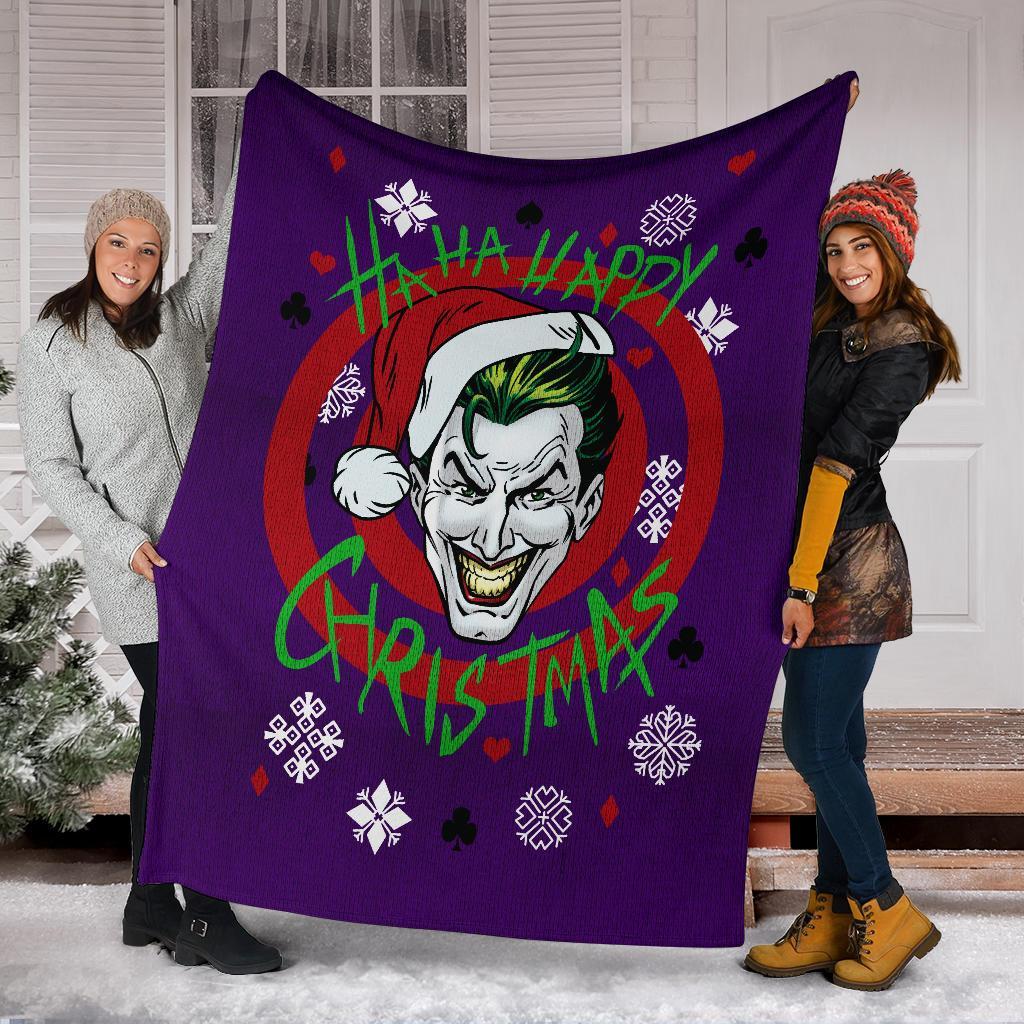 Joker Ha Ha Happy Christmas Ugly Christmas Custom Blanket Home Decor Nearkii