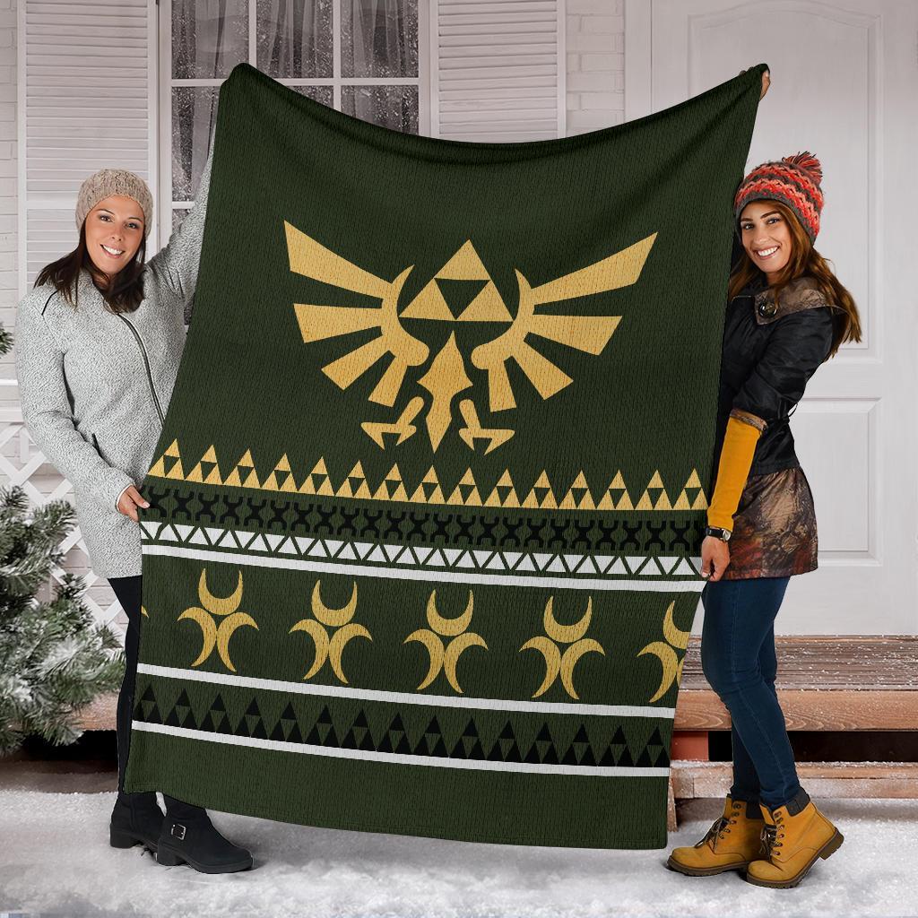 Legend Of Zelda Sign Ugly Christmas Custom Blanket Home Decor Nearkii