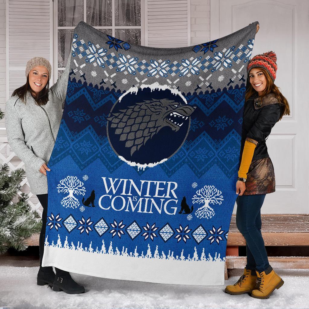 Game Of Thrones Winter Is Coming Ugly Christmas Custom Blanket Home Decor Nearkii