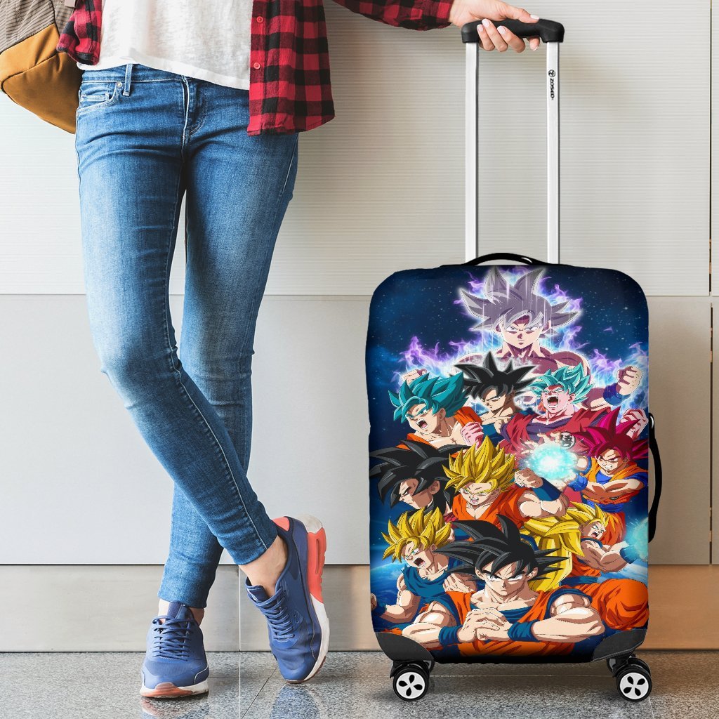 Goku All Form Luggage Cover Suitcase Protector 1 Nearkii