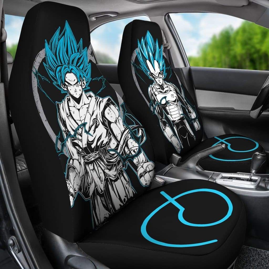 Goku Vegeta Blue Car Premium Custom Car Seat Covers Decor Protectors Nearkii